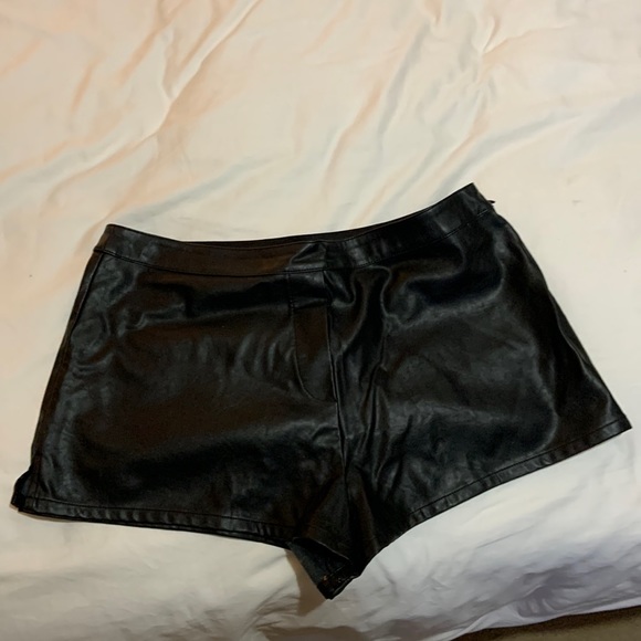 Victoria's Secret Pants - VS Black “Leather” shorts. Size M